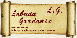 Labuda Gordanić vizit kartica